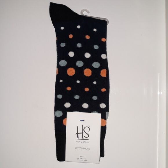 Happy Socks Disco Dot Navy Blue Shoe Size 8-12 - Picture 4 of 4